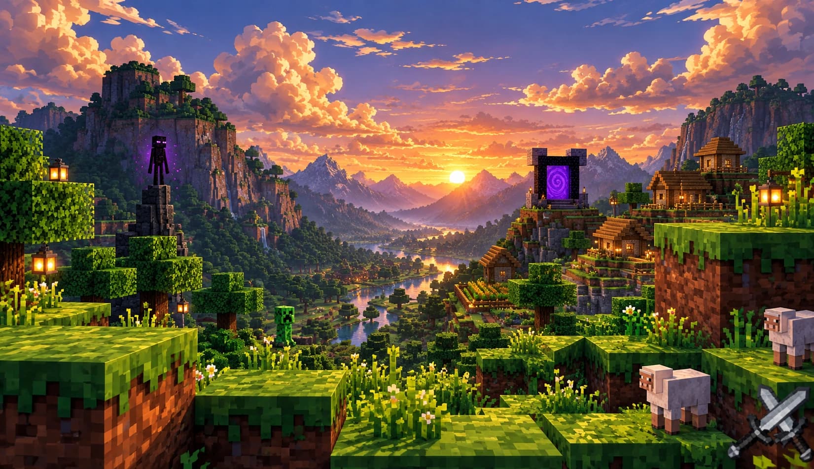 Minecraft Biomes Grid